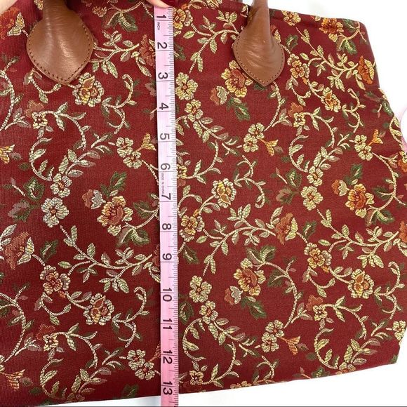 Pasttimes vintage floral fabric large tote bag w pouch - Picture 14 of 15